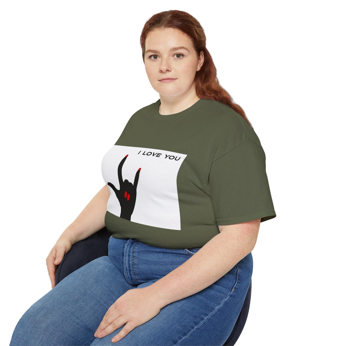 Unisex Ultra Cotton Tee "I LOVE YOU" Sign Language Hand