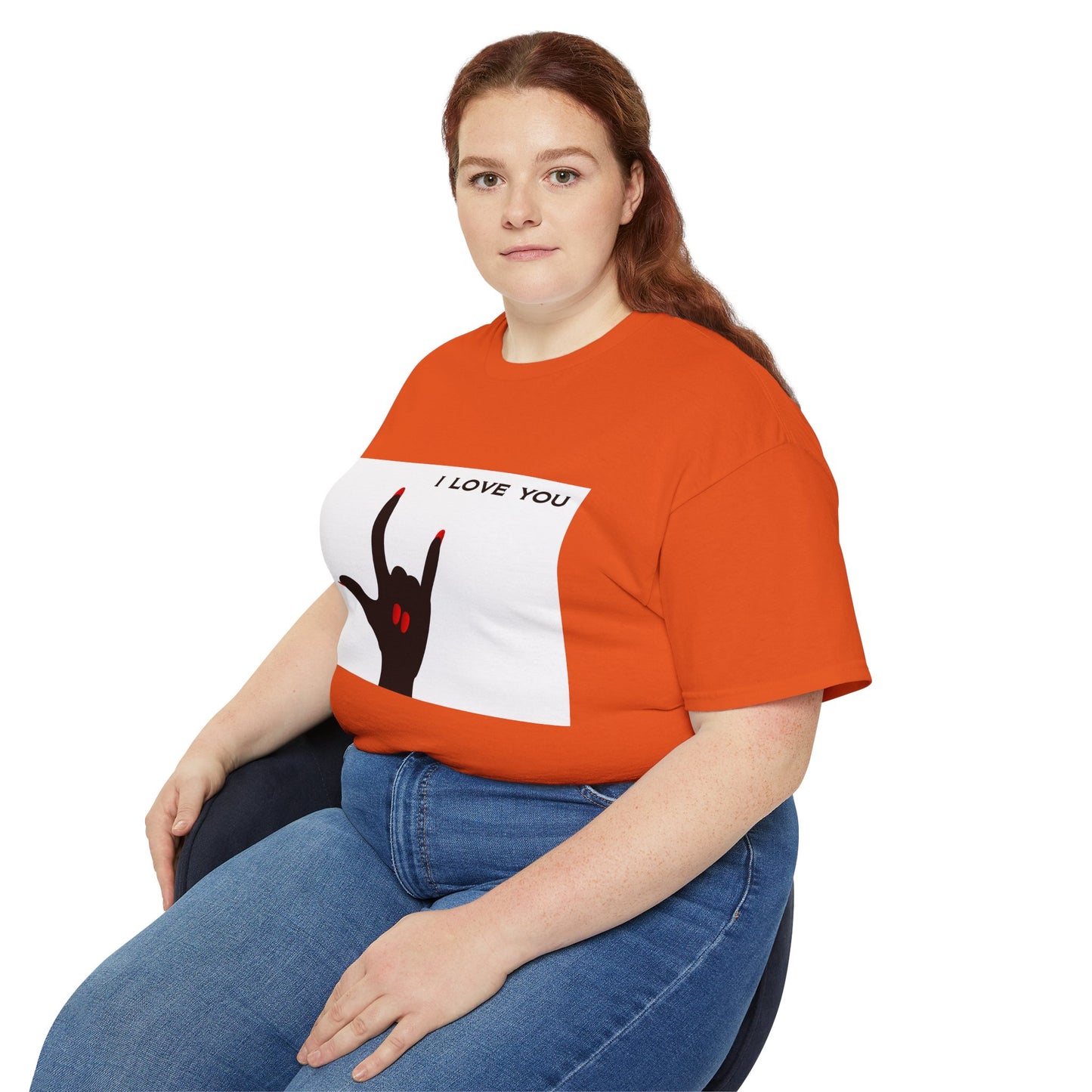 Unisex Ultra Cotton Tee "I LOVE YOU" Sign Language Hand