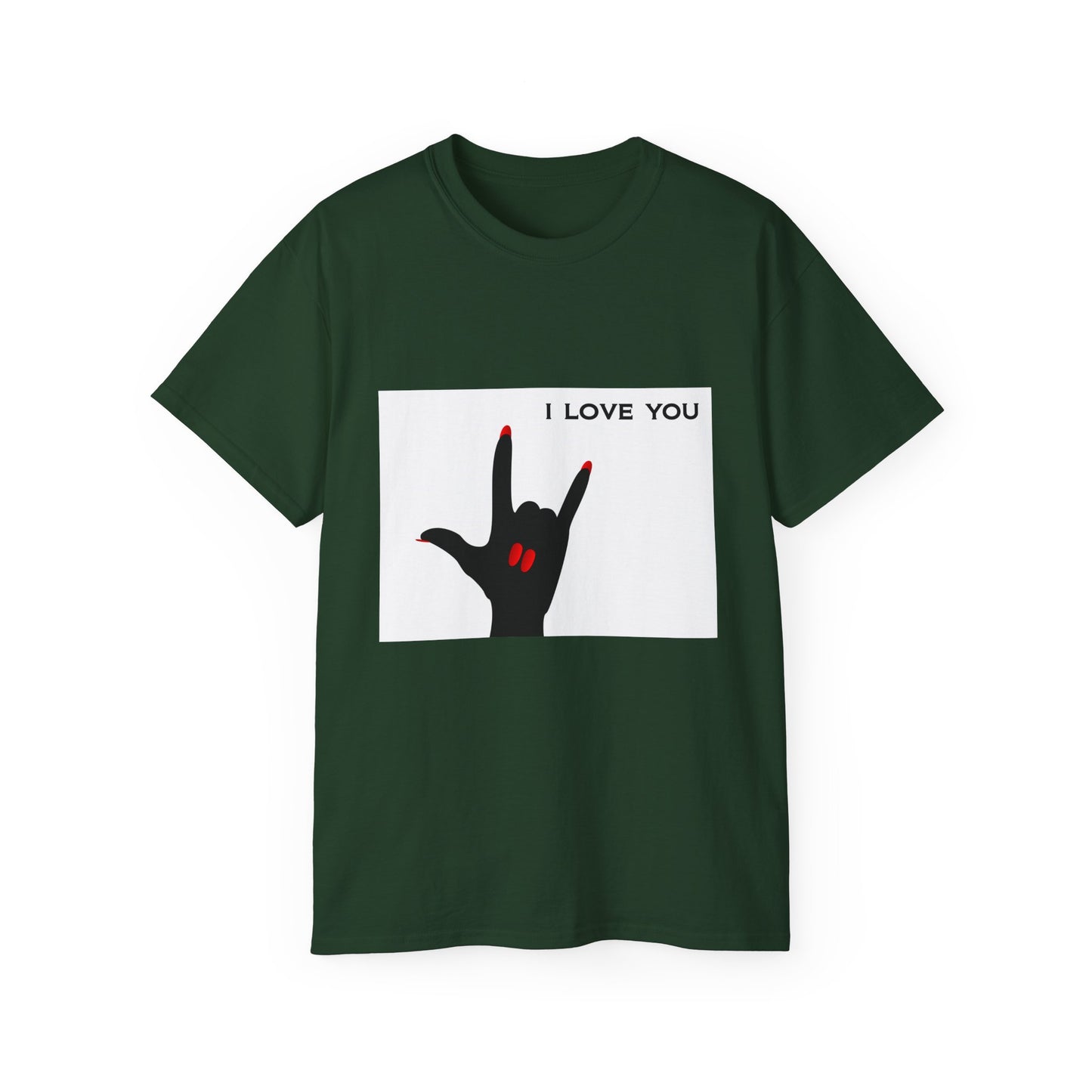 Unisex Ultra Cotton Tee "I LOVE YOU" Sign Language Hand