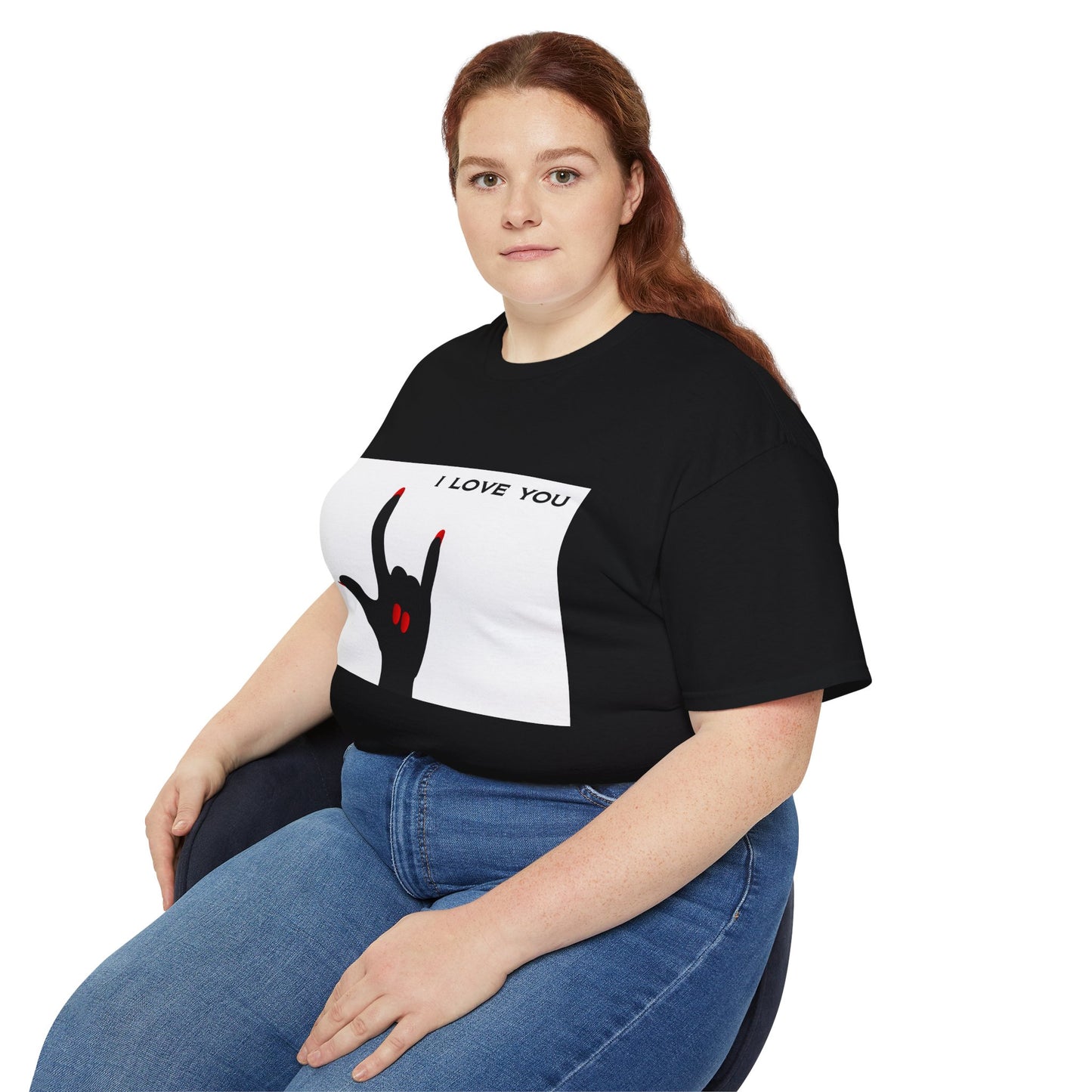 Unisex Ultra Cotton Tee "I LOVE YOU" Sign Language Hand