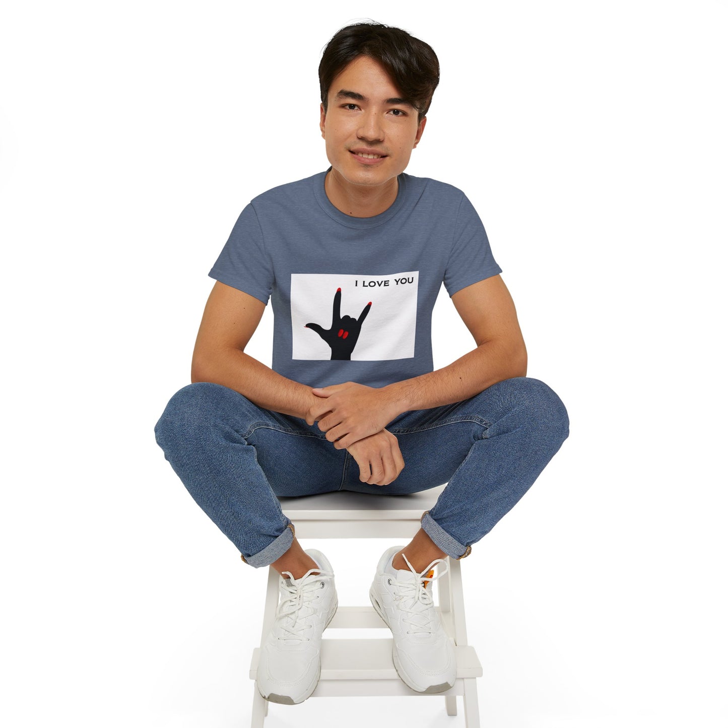 Unisex Ultra Cotton Tee "I LOVE YOU" Sign Language Hand