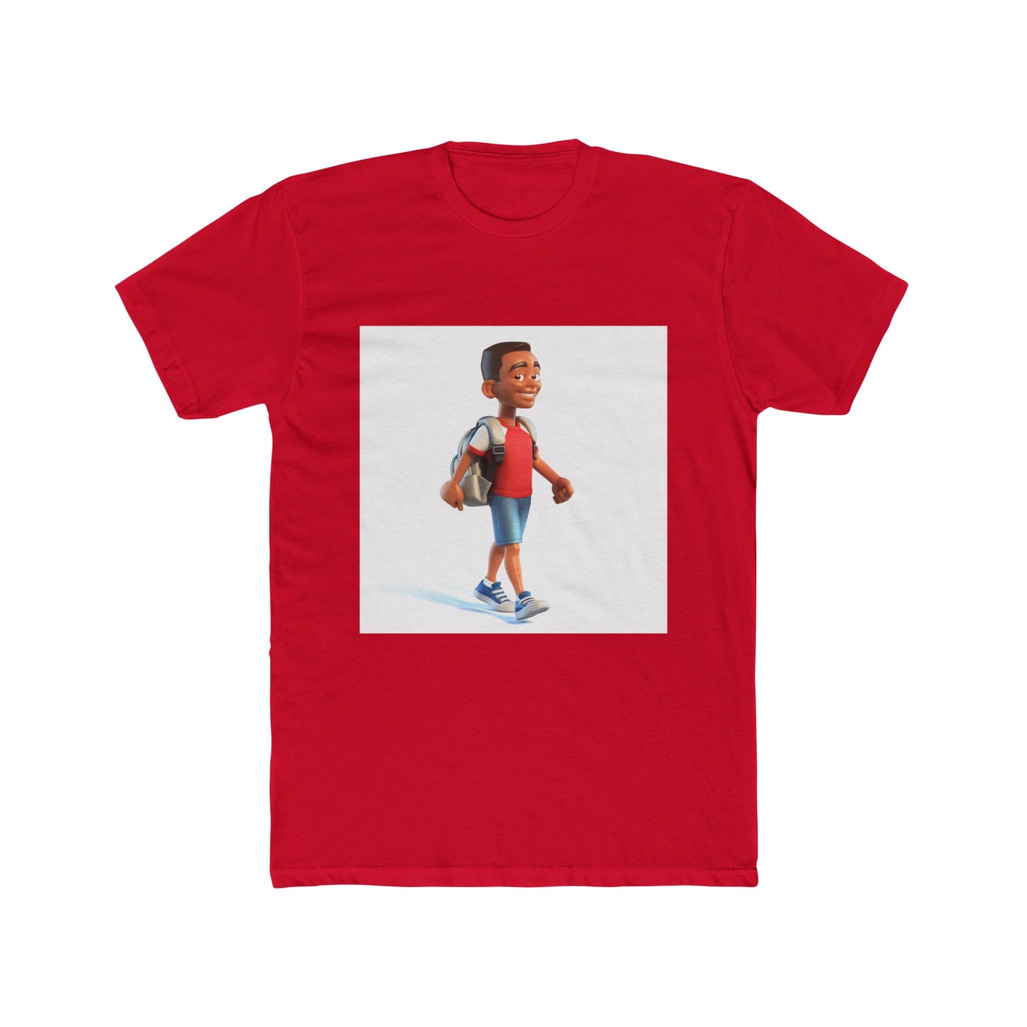 Young School Boy - Unisex Cotton Crew Tee