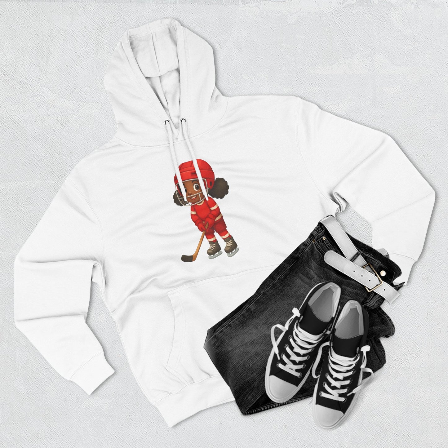 Cute Hockey Kid Fleece Hoodie, Funny Sports Apparel, Gift for Hockey Lovers, Winter Warmth, Kids' Hoodie