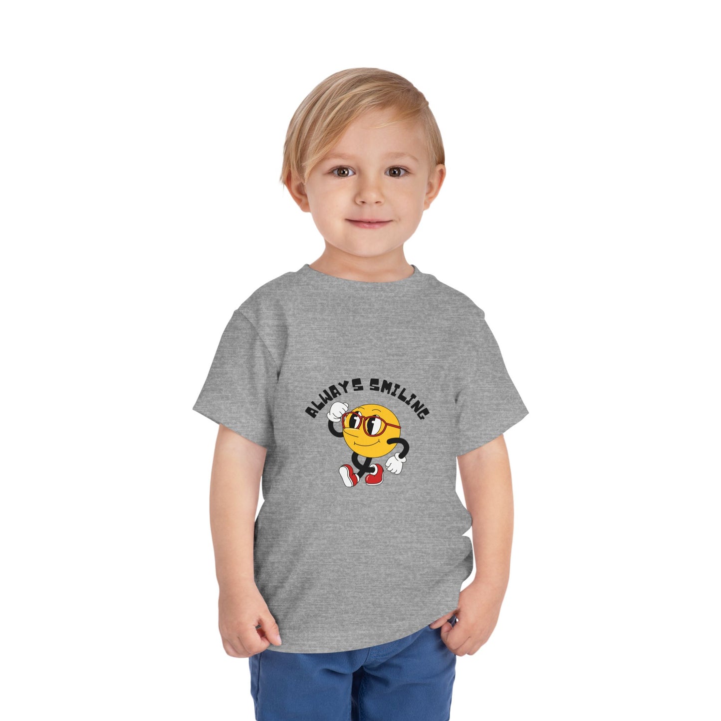 Always Smiling Toddler Tee, Cute Kids Shirt, Fun Toddler Apparel, Birthday Gift, Everyday Wear, Cheerful Kids Clothing