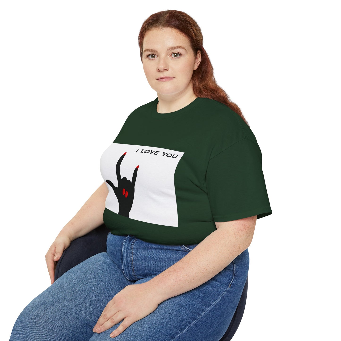 Unisex Ultra Cotton Tee "I LOVE YOU" Sign Language Hand