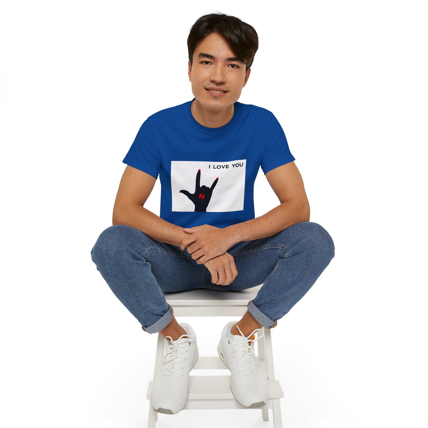 Unisex Ultra Cotton Tee "I LOVE YOU" Sign Language Hand