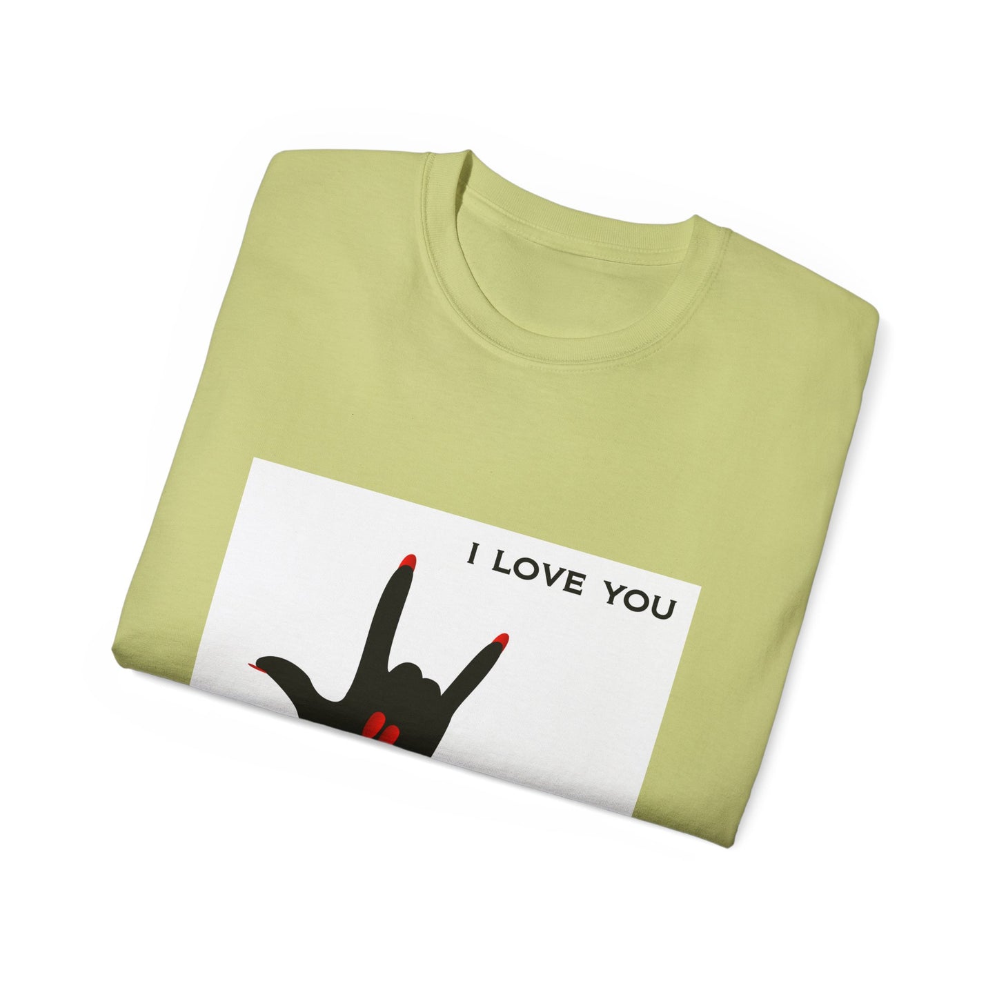Unisex Ultra Cotton Tee "I LOVE YOU" Sign Language Hand