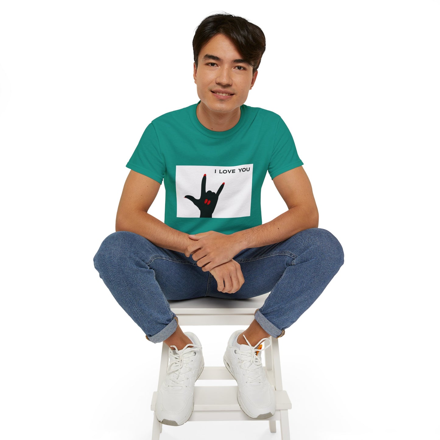Unisex Ultra Cotton Tee "I LOVE YOU" Sign Language Hand