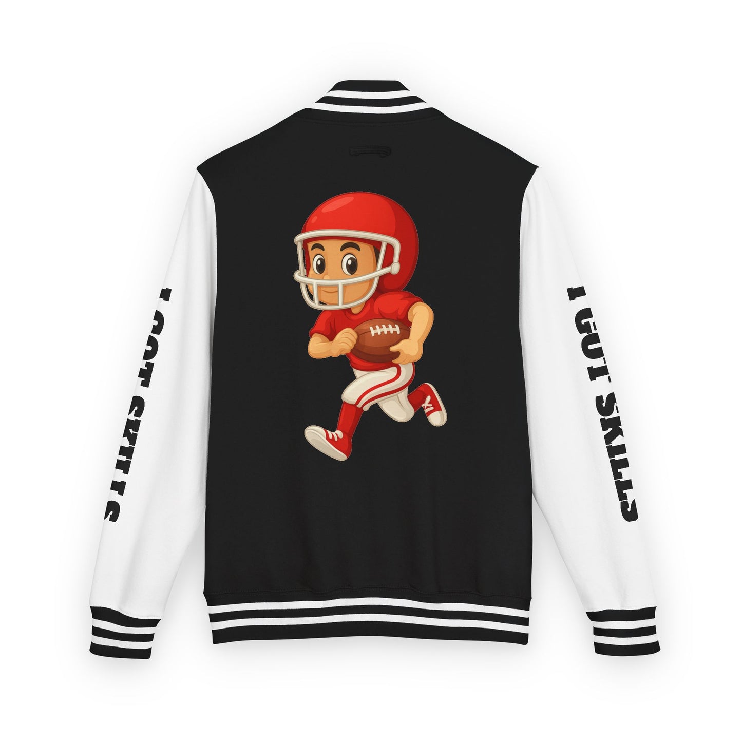 Letterman Jacket — Retro Blue Robot 'Tutelage' Varsity Jacket