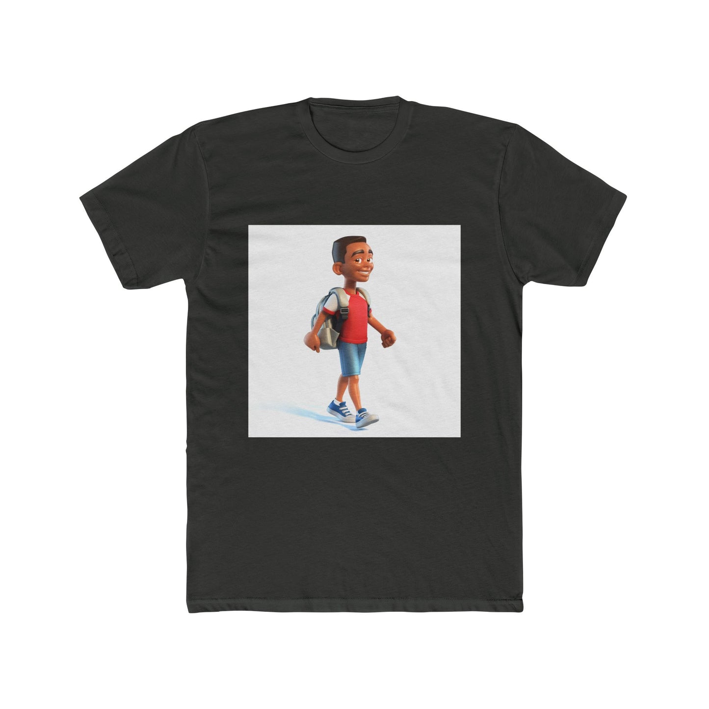 Young School Boy - Unisex Cotton Crew Tee
