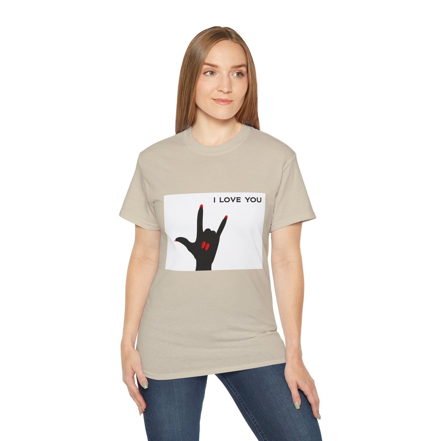 Unisex Ultra Cotton Tee "I LOVE YOU" Sign Language Hand
