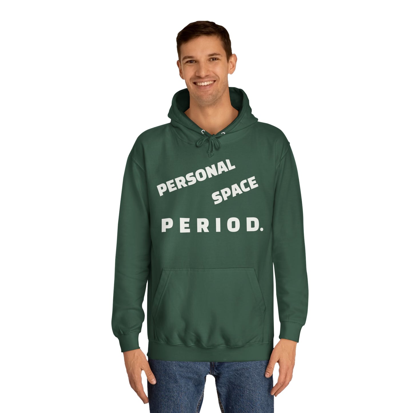 Unisex Hoodie — Minimal "Personal Space. PERIOD." Graphic Hoodie, Bold Statement Pullover