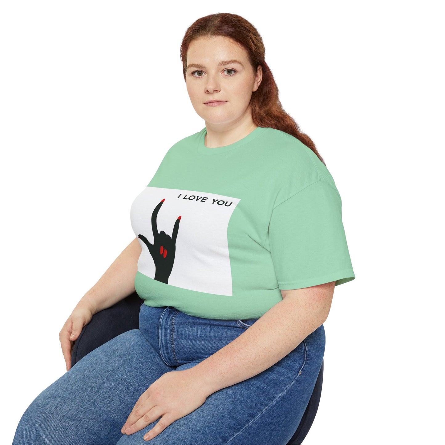 Unisex Ultra Cotton Tee "I LOVE YOU" Sign Language Hand