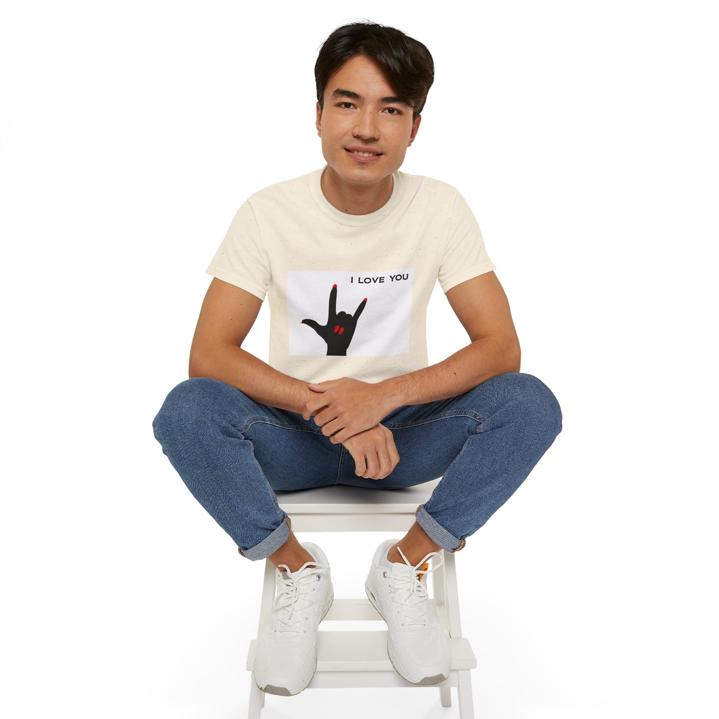 Unisex Ultra Cotton Tee "I LOVE YOU" Sign Language Hand