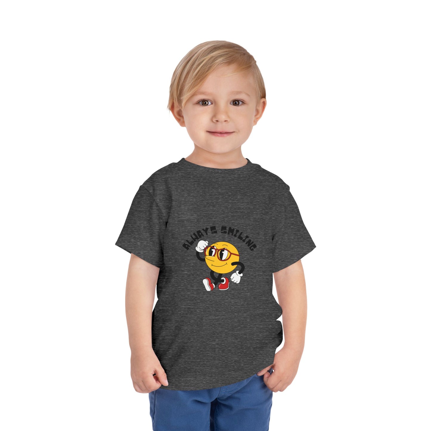 Always Smiling Toddler Tee, Cute Kids Shirt, Fun Toddler Apparel, Birthday Gift, Everyday Wear, Cheerful Kids Clothing