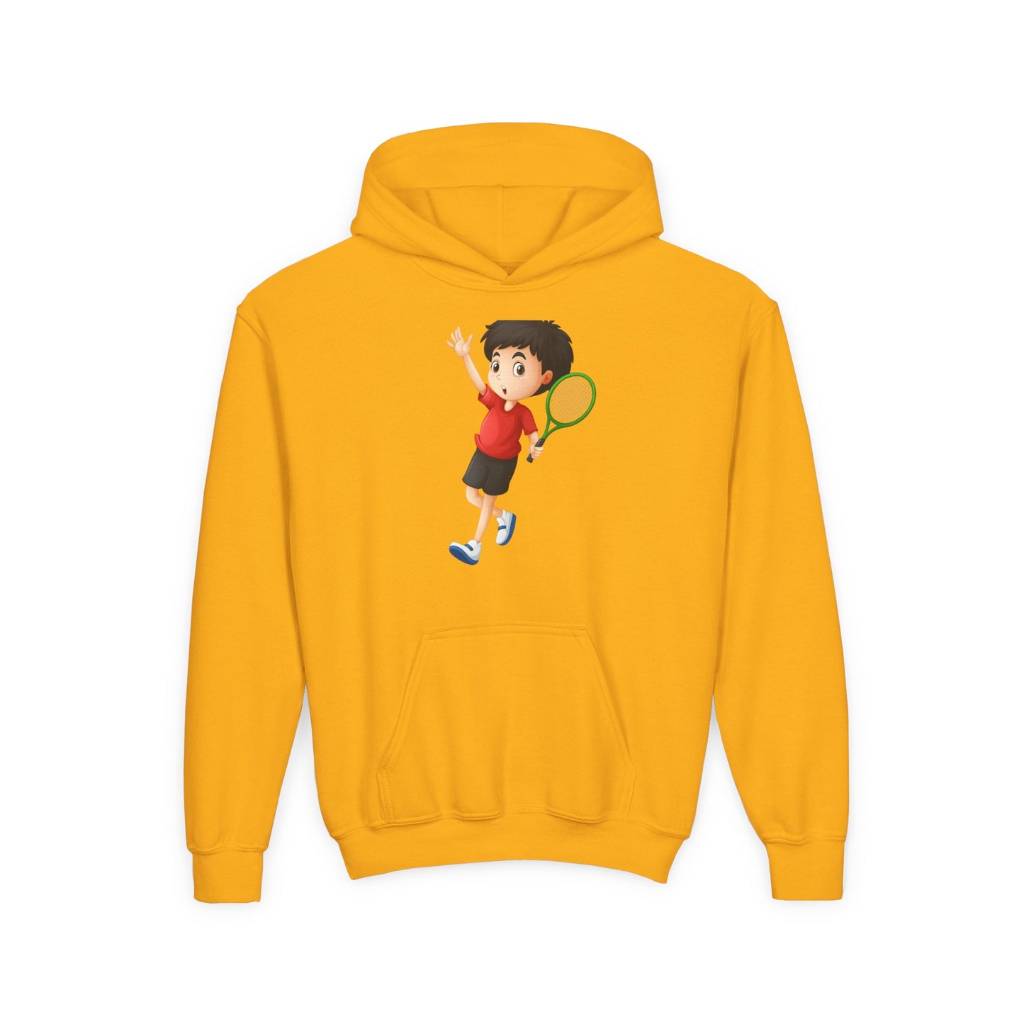 Youth Tennis Hoodie - Activewear Sweatshirt for Kids, Sports Hoodie, Birthday Gift, Tennis Lover Apparel, Cozy Youth Top