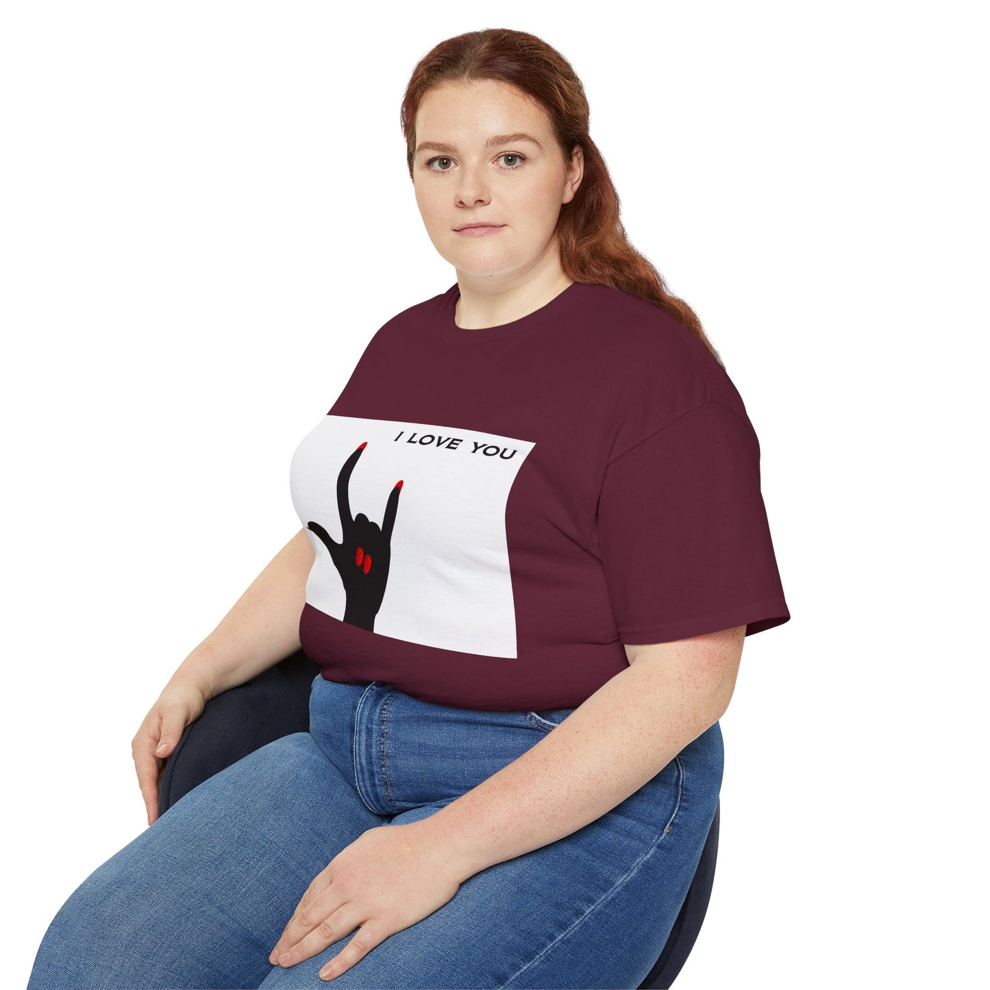 Unisex Ultra Cotton Tee "I LOVE YOU" Sign Language Hand
